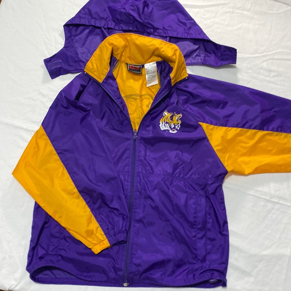 LSU Youth rain jacket size 8